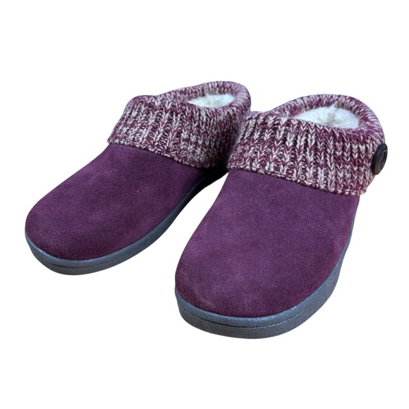 EUC The Vermont Country Store Women's Suede Slipper Clogs With Ragg Cuffs Sz 7M - Picture 2 of 10